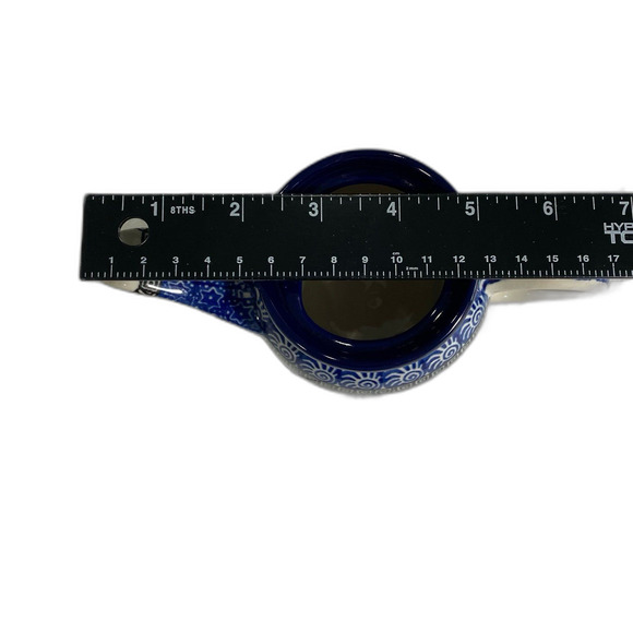 Polish Pottery Teacup and Saucer Hand Made Tea Pot with Lid Matching A.W-164 - Picture 11 of 12